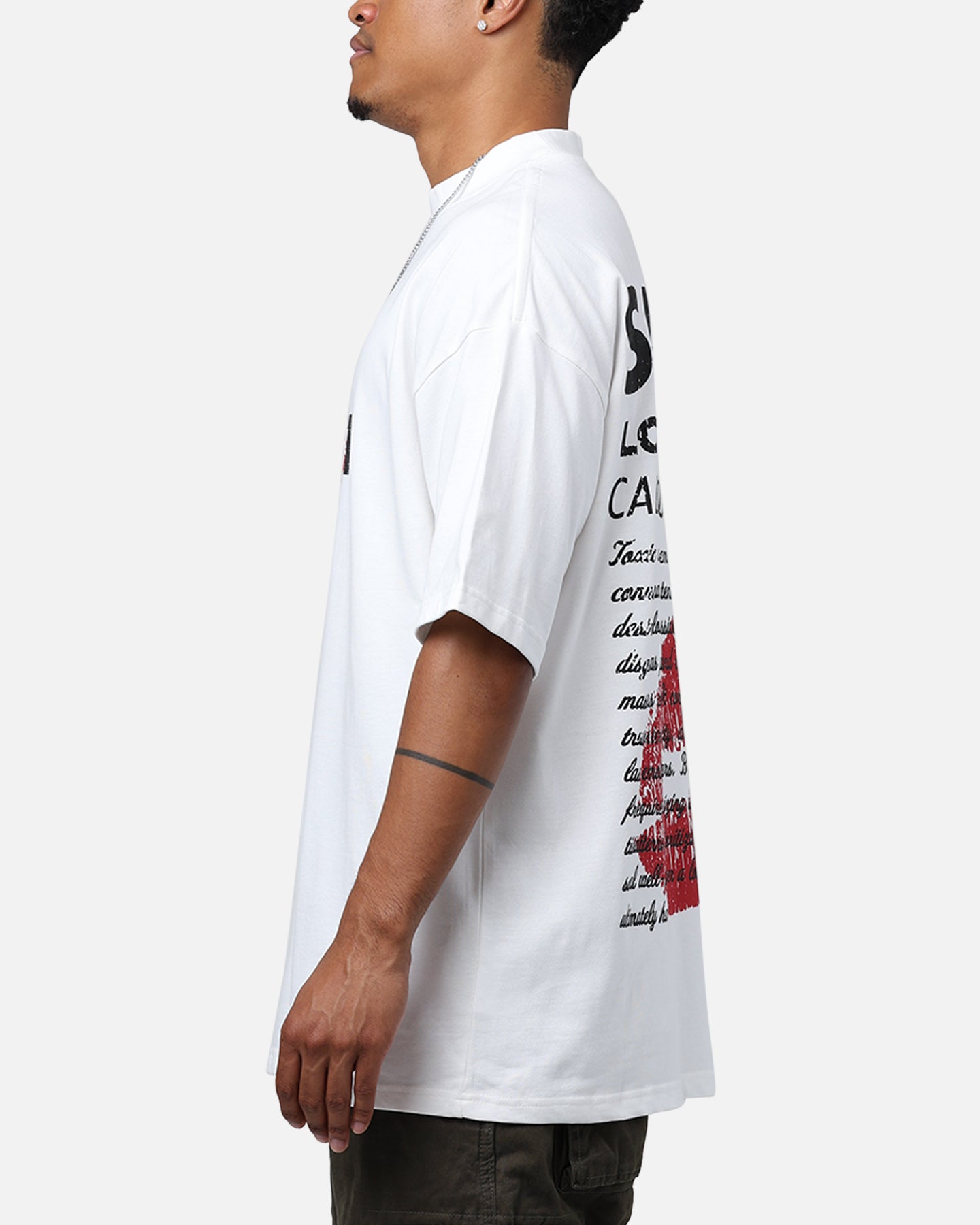 Saint Morta Love Helpline Mock T-Shirt Off-White | Culture