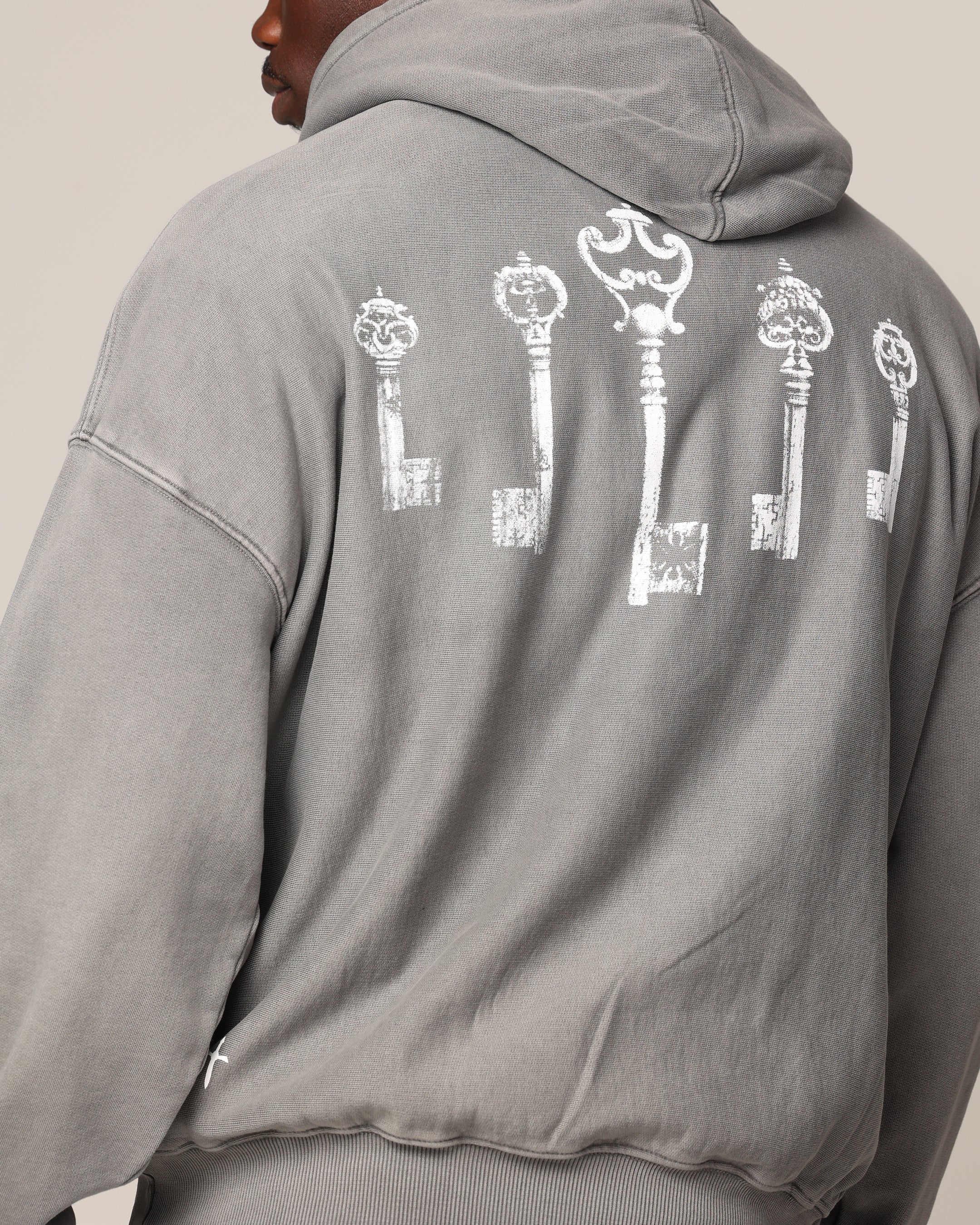 Saint Morta Skeleton Key Hoodie Washed Charcoal | Culture Kings US