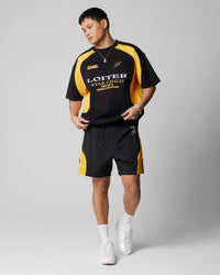 Loiter Subcultural Panel T-Shirt Black/Yellow