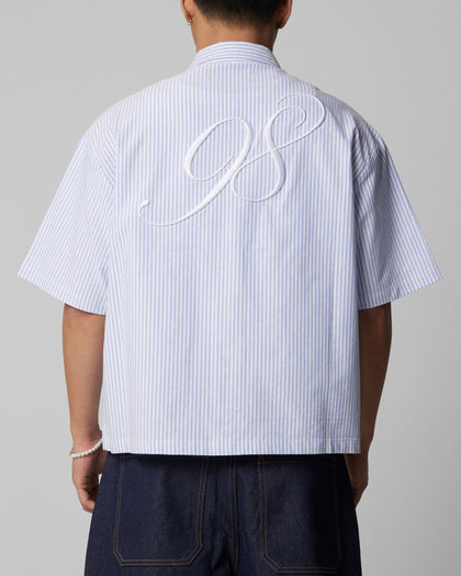 Loiter Studio Zip Shirt Blue Stripe