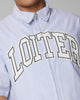 Loiter Studio Zip Shirt Blue Stripe