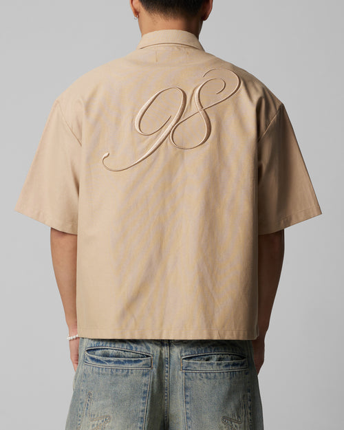 Loiter Studio Zip Shirt Oxford Tan