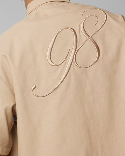 Loiter Studio Zip Shirt Oxford Tan