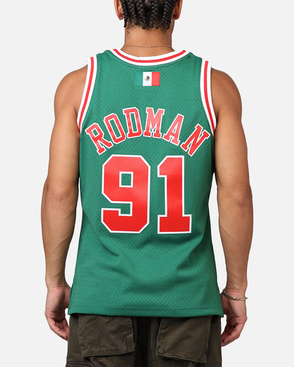 Mitchell & Ness Chicago Bulls Dennis Rodman 'Viva Mexico' '96-97 Swing Jersey Green/Red
