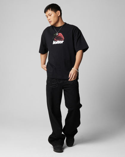 Loiter Strawberry T-Shirt Black
