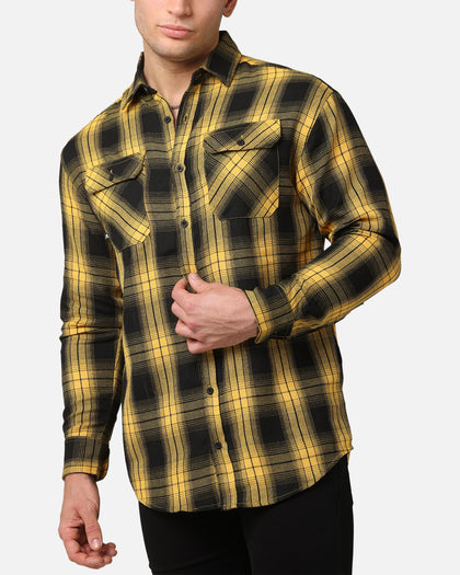 Saint Morta Icon Flannel Shirt Yellow/Black