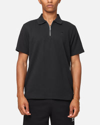 Adidas Essentials Waffle Polo T-Shirt Black
