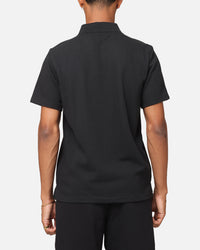Adidas Essentials Waffle Polo T-Shirt Black