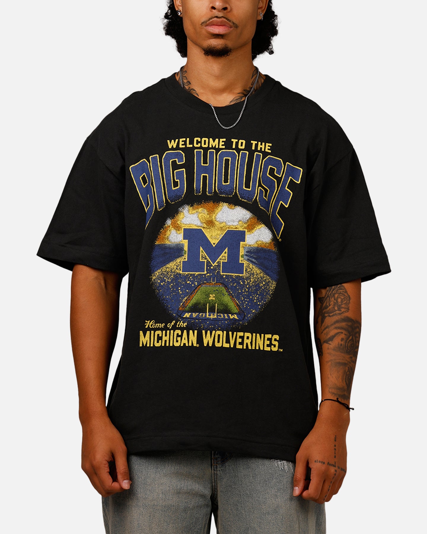 トップス everyone collegiate logo tee shirt 47 Brand Michigan Wolverines 'NCAA Trophy Case' Premium T-Shirt