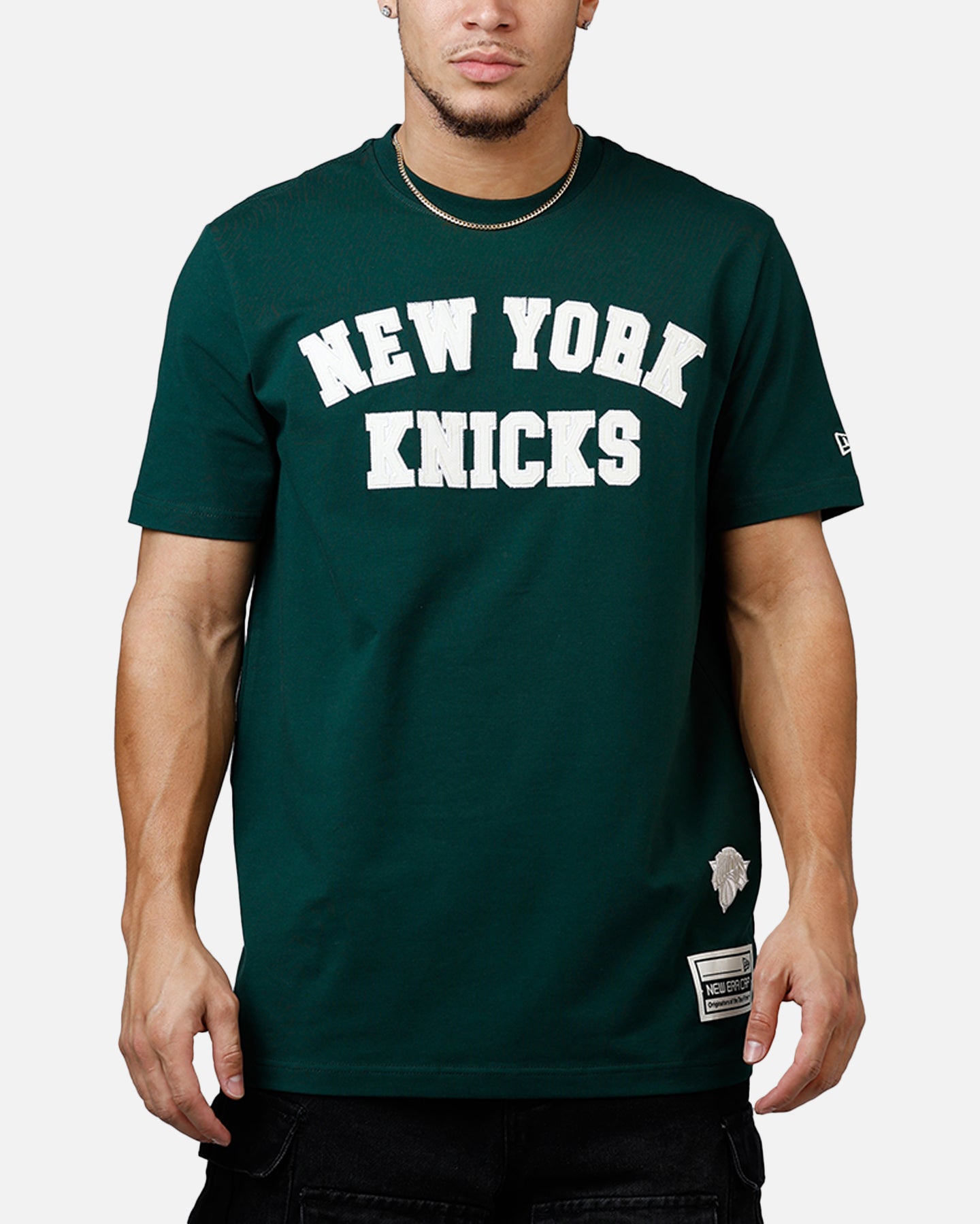 New Era New York Knicks Logo Select T-Shirt Dark Green | Culture