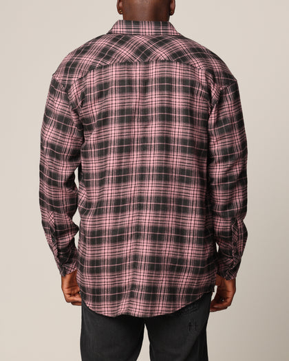 Saint Morta Heron Flannel Shirt Pink/Black