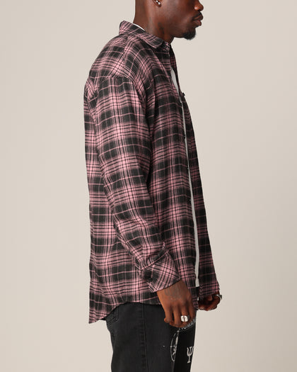 Saint Morta Heron Flannel Shirt Pink/Black
