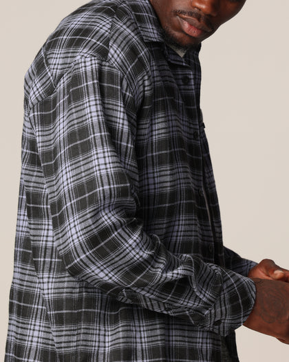 Saint Morta Heron Flannel Shirt Blue/Black