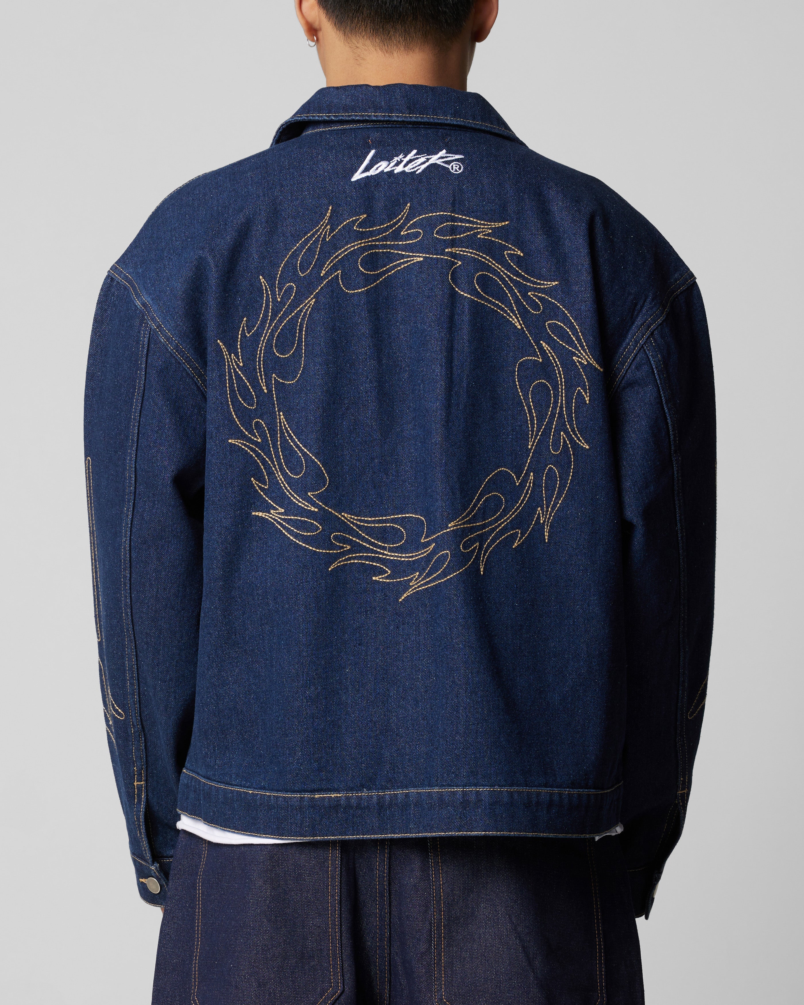 Loiter Chaos Denim Jacket Indigo | Culture Kings US