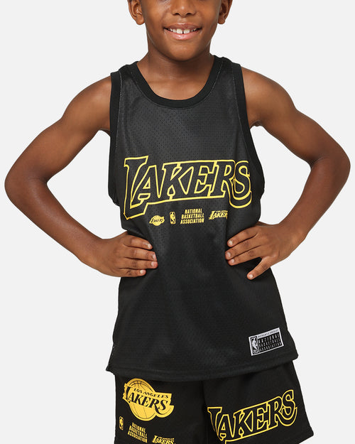 NBA Kids' Los Angeles Lakers Duncan Mesh Tank Black