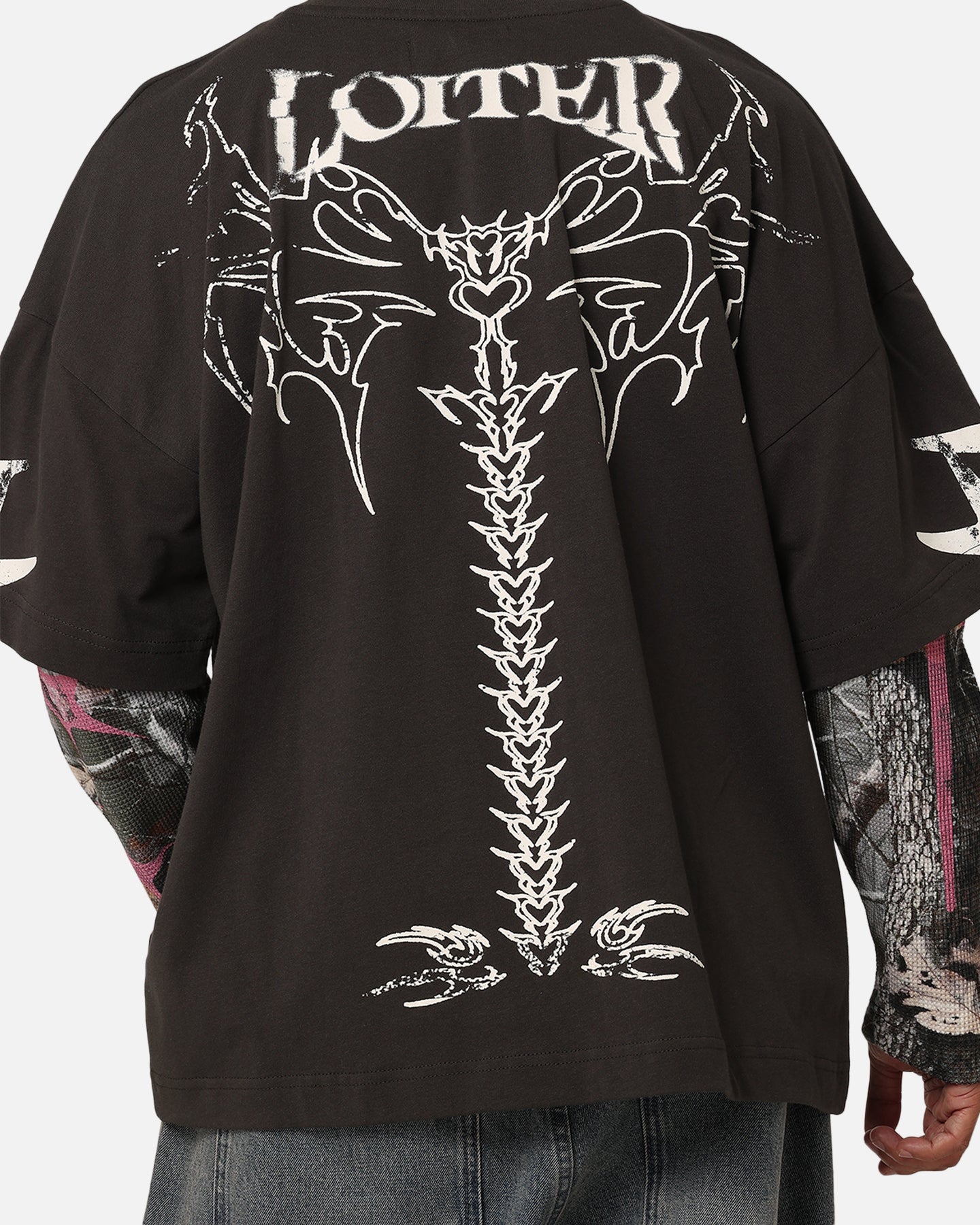 Loiter Seek N Destroy Long Sleeve T-Shirt Charcoal | Culture Kings US