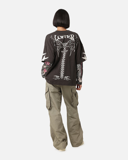 Loiter Seek N Destroy Long Sleeve T-Shirt Charcoal
