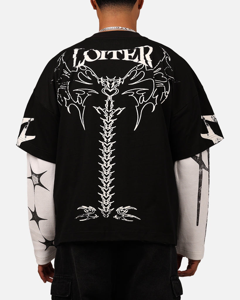 Loiter Seek N Destroy Long Sleeve T-Shirt Vintage Black | Culture