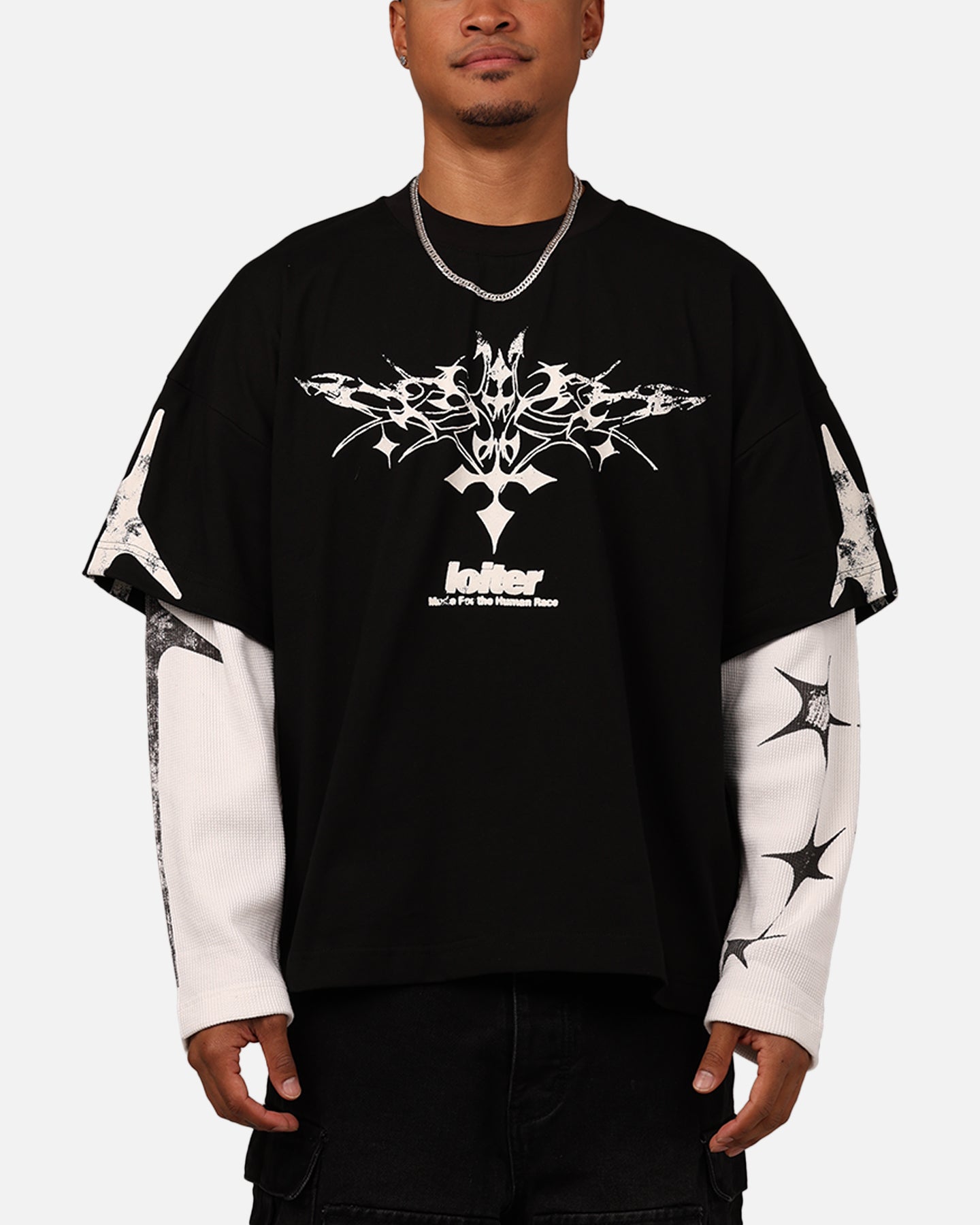 Loiter Seek N Destroy Long Sleeve T-Shirt Vintage Black | Culture