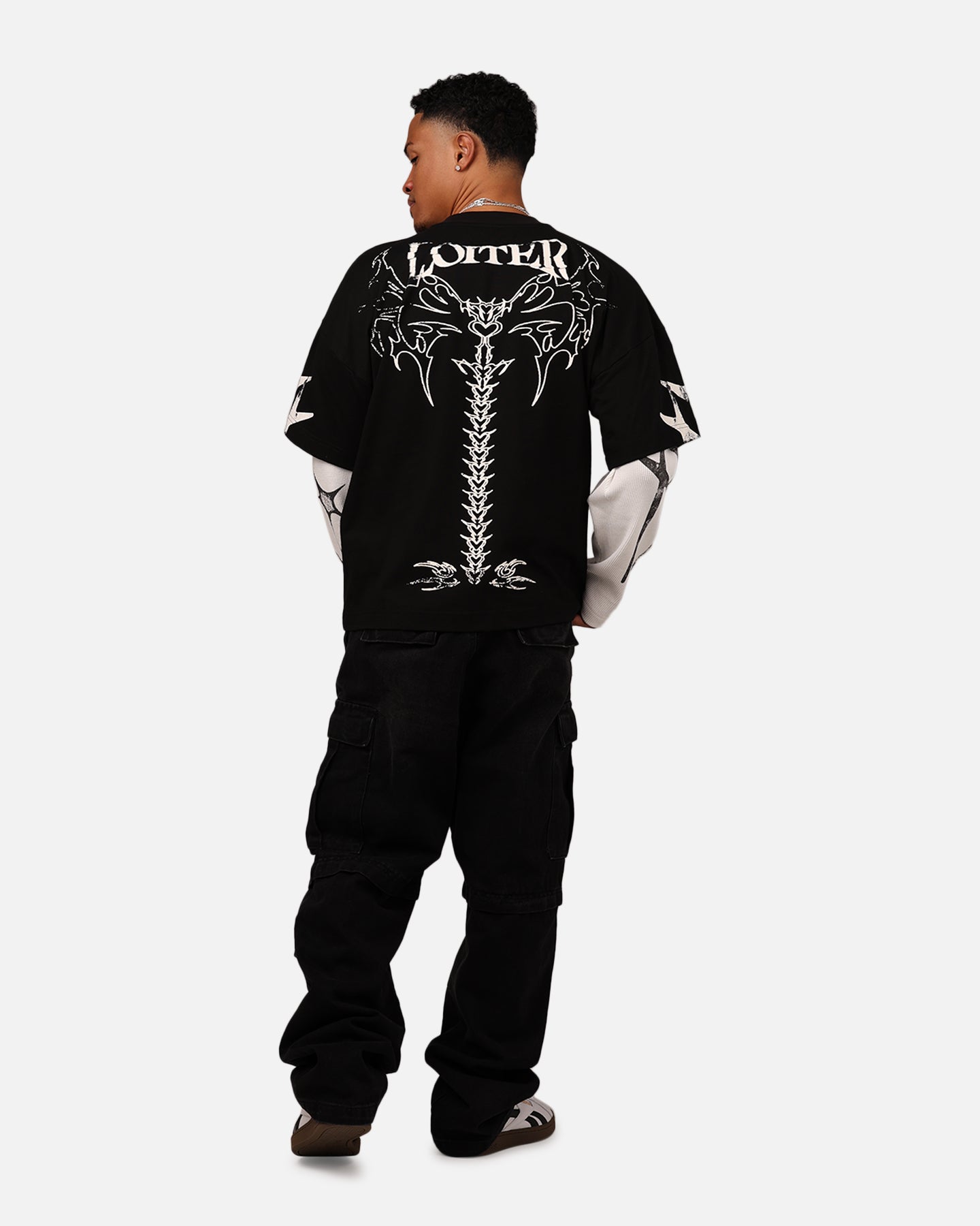 Loiter Seek N Destroy Long Sleeve T-Shirt Vintage Black | Culture
