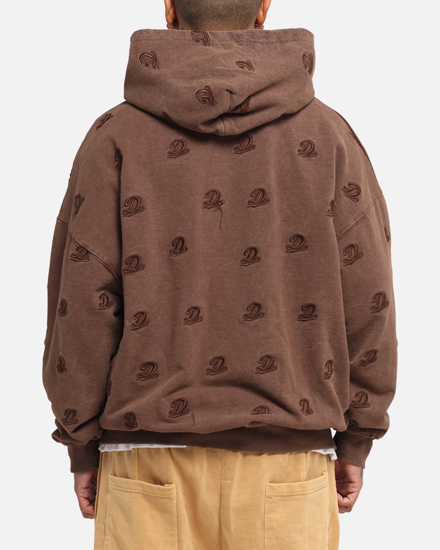 Dreamville Logo All Over Zip Hoodie Brown | Culture Kings US