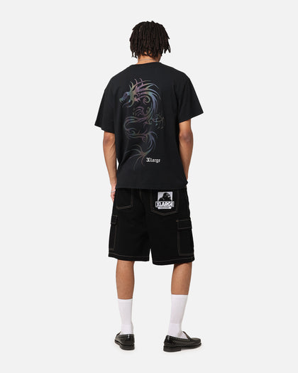 X-Large UV Dragon T-Shirt Solid Black