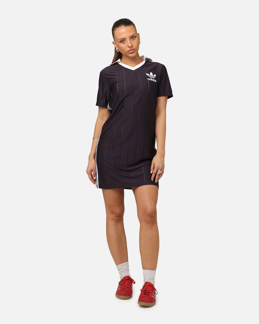 Adidas Women's 3-Stripes Pinstripe Dress Aurora Black Adidas Women's 3-Stripes Pinstripe Dress Aurora Black
