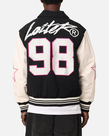 Loiter Vice City Varsity Jacket Black