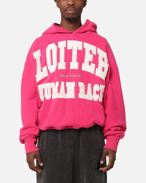 ジュン様AKTR LOGO SWEAT PULLOVER HOODIE L Zukela Pink Hoodies For Men Midweight Baggy Plain Fleece Big And