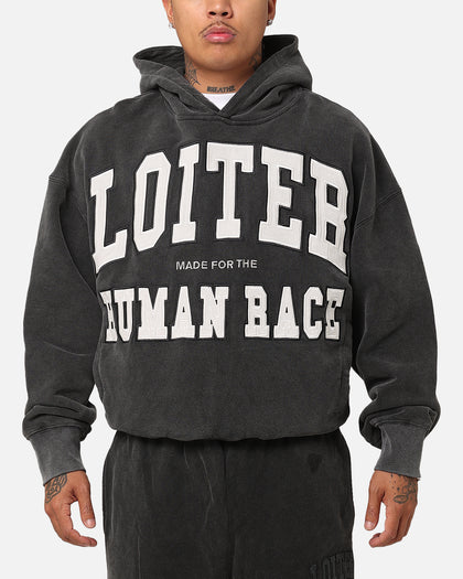 Loiter College Dropout Hoodie Washed Black Culture Kings US