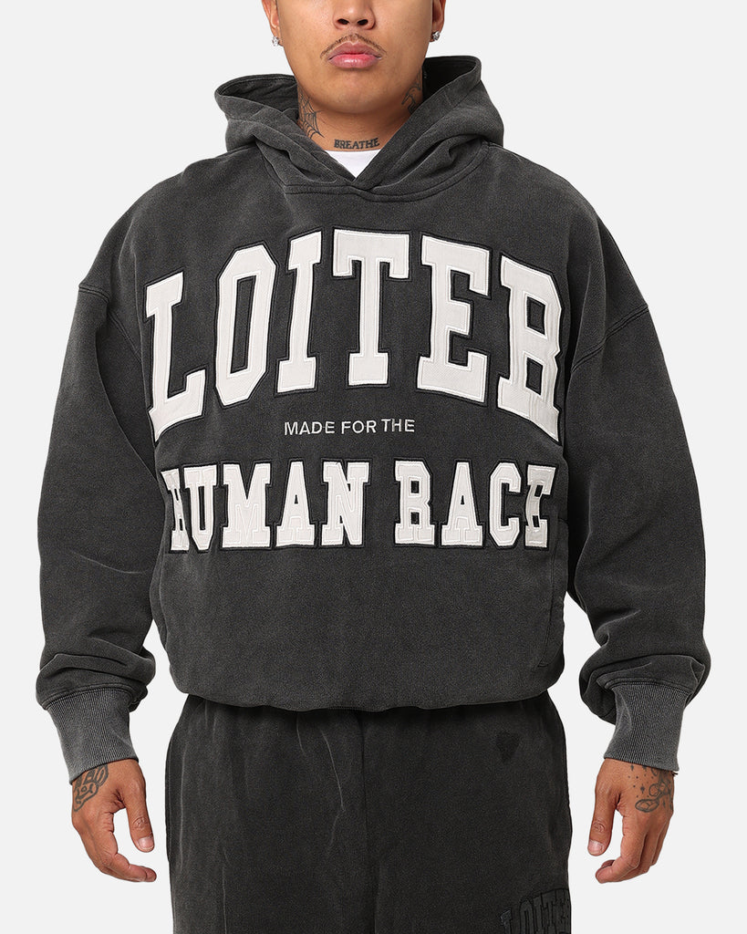 Loiter College Dropout Hoodie Washed Black Culture Kings US