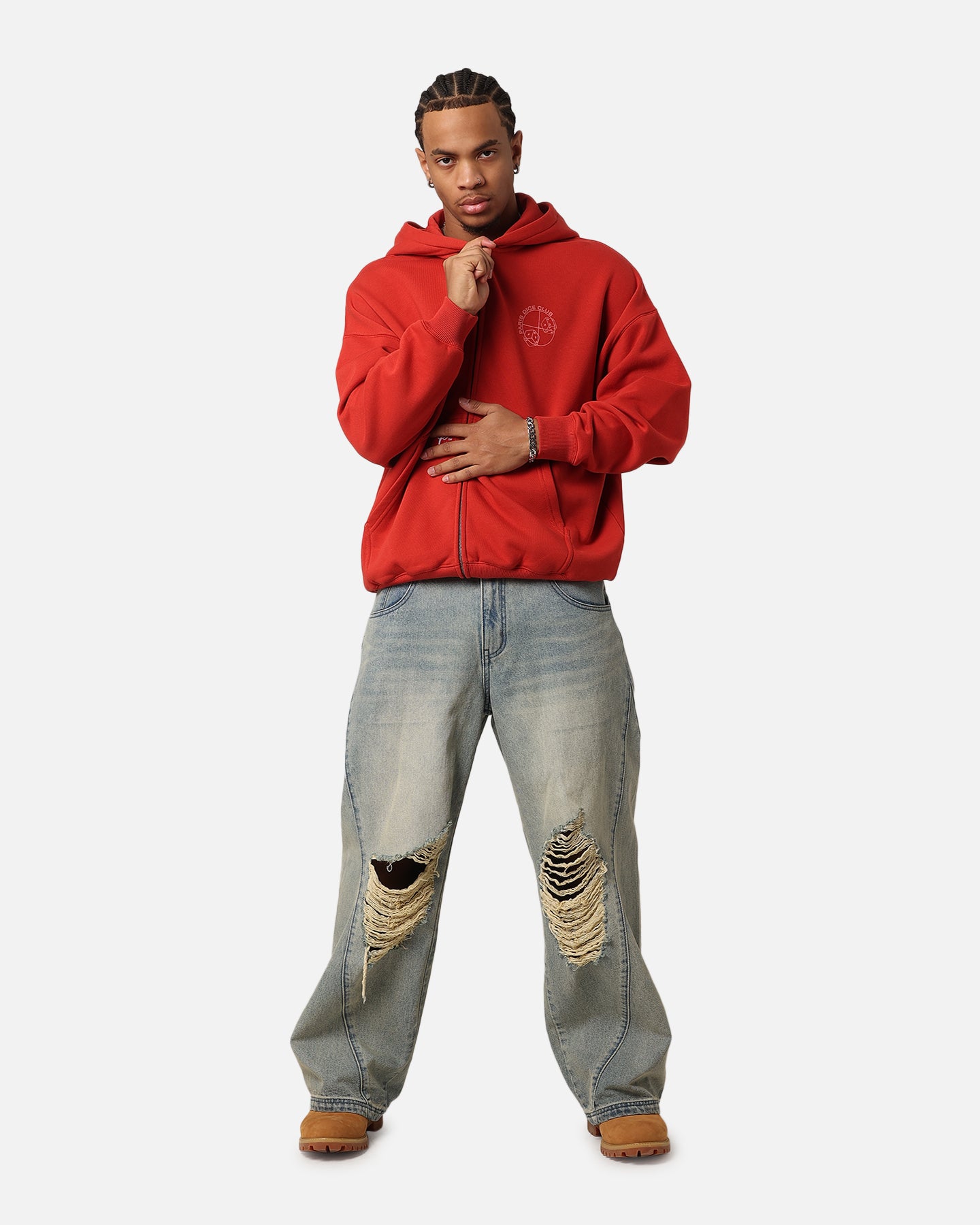 トップス Hiroki Tsuzuki Full Zip Hoodie Red FULL ZIP HOODIE – YZ