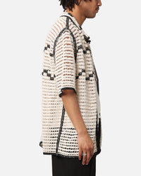 XXIII Western Crochet Button Up Shirt Cream/Black