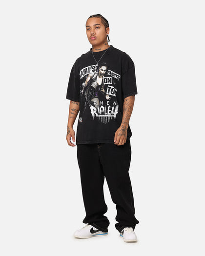 Culture Kings X WWE Rhea Ripley Vintage T-Shirt Black Acidwash