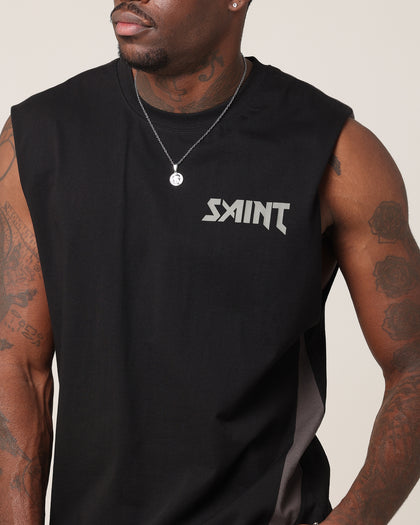 Saint Morta Rage Oversized Muscle T-Shirt Black/Grey