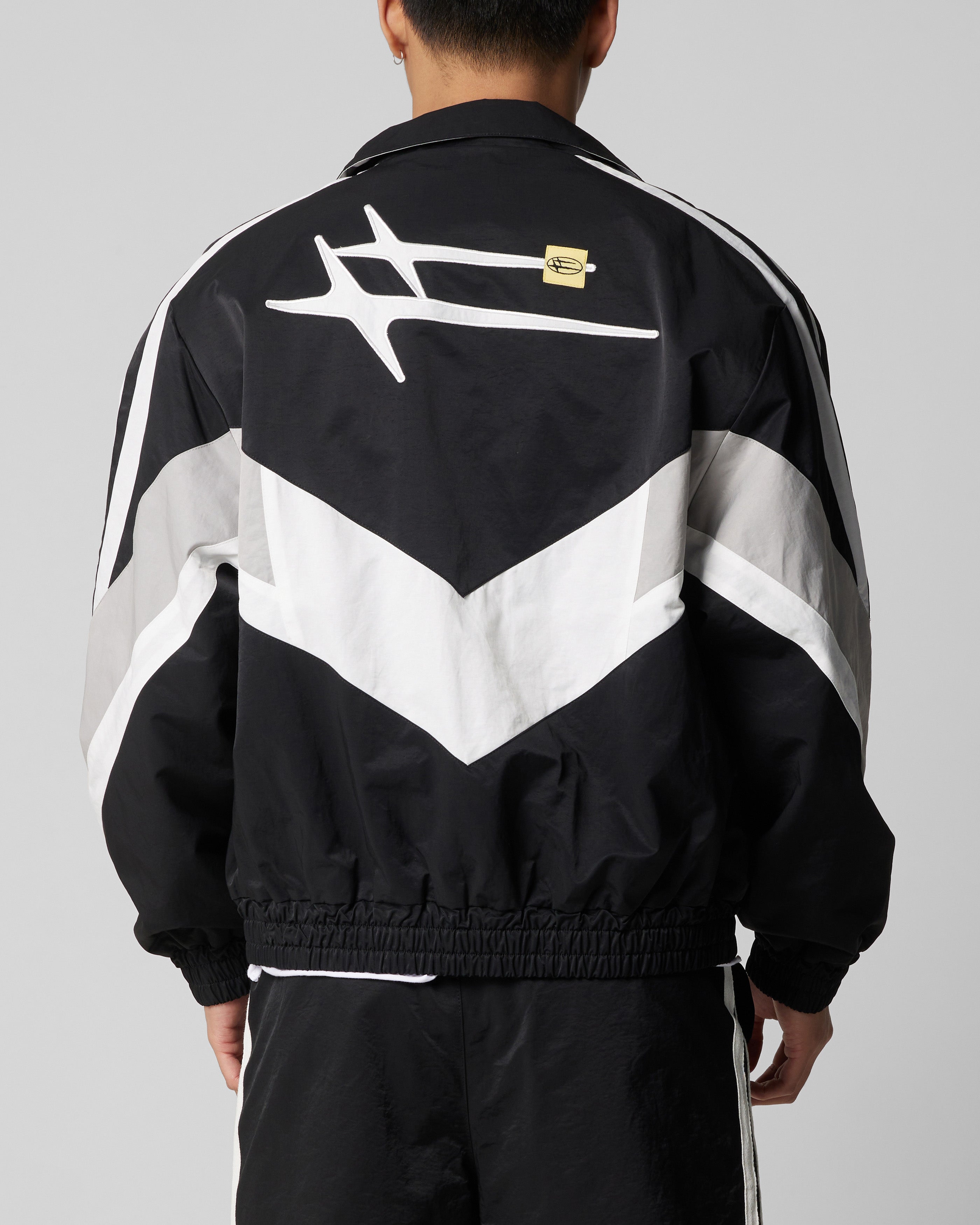 Loiter Hybrid Track Jacket Black/Grey | Culture Kings US