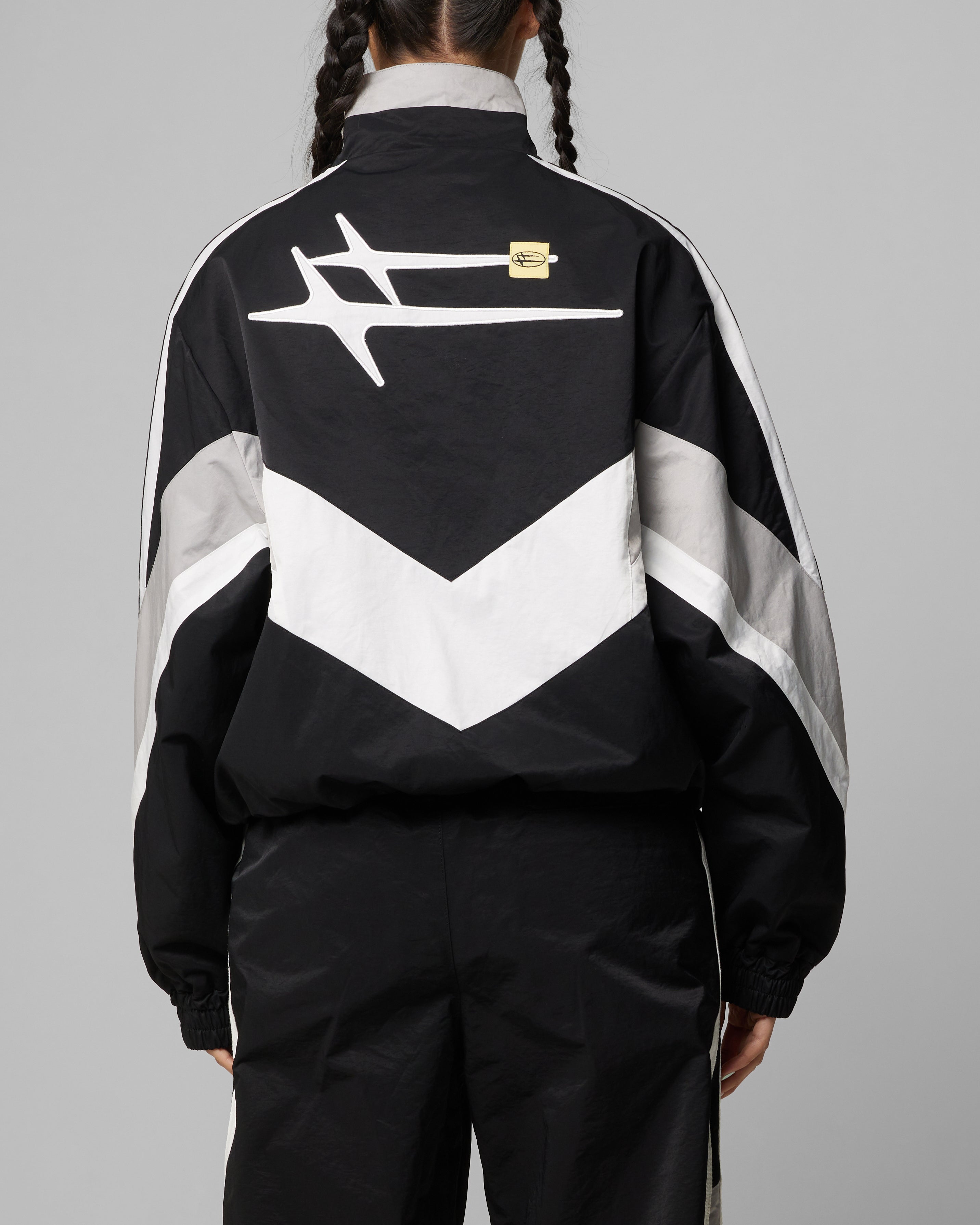 Loiter Hybrid Track Jacket Black/Grey | Culture Kings US