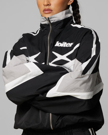 Loiter Hybrid Track Jacket Black/Grey