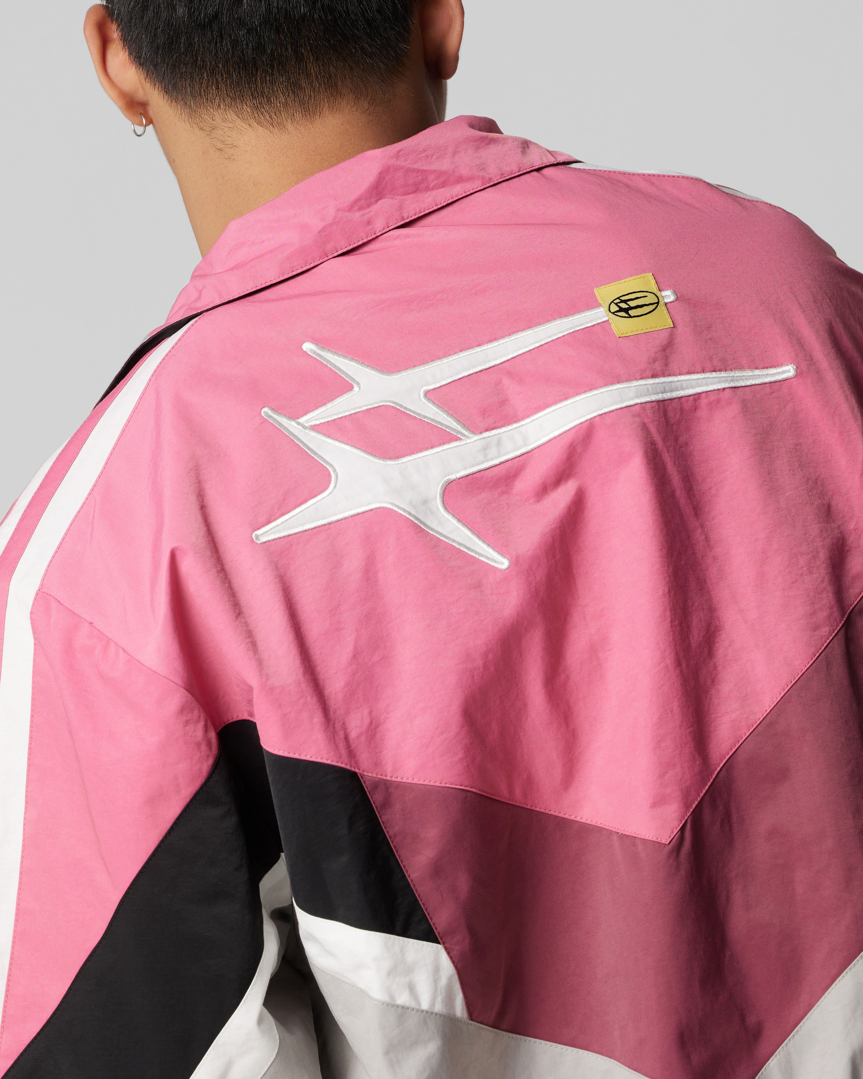 Loiter Hybrid Track Jacket Pink/Grey | Culture Kings US