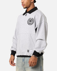 Carre Gorgeous Quater Zip Crewneck Sweater Light Marle