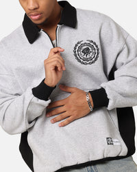 Carre Gorgeous Quater Zip Crewneck Sweater Light Marle