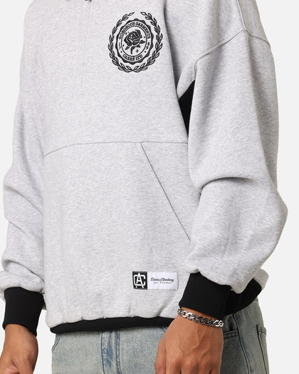 Carre Gorgeous Quater Zip Crewneck Sweater Light Marle