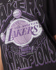 Mitchell & Ness Women's Los Angeles Lakers NBA Champs Glitter T-Shirt Overdyed Black
