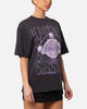 Mitchell & Ness Women's Los Angeles Lakers NBA Champs Glitter T-Shirt Overdyed Black