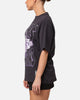 Mitchell & Ness Women's Los Angeles Lakers NBA Champs Glitter T-Shirt Overdyed Black