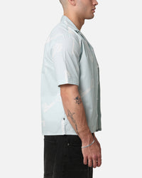 Saint Morta Skeleton Key Button Up Shirt Light Blue