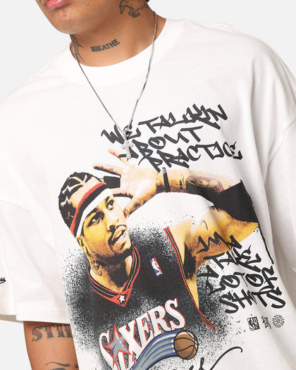 Mitchell & Ness Philadelphia 76ers Allen Iverson We Talkin T-Shirt Vintage White