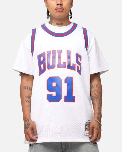 Mitchell & Ness Chicago Bulls Dennis Rodman #91 'Flags Collection' Jersey White