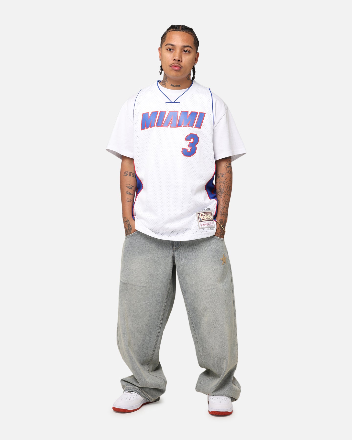  HEAT Dwyane Wade ジャージ XXXL Mitchell & Ness Miami Heat Dwyane Wade #3 'Flags Collection
