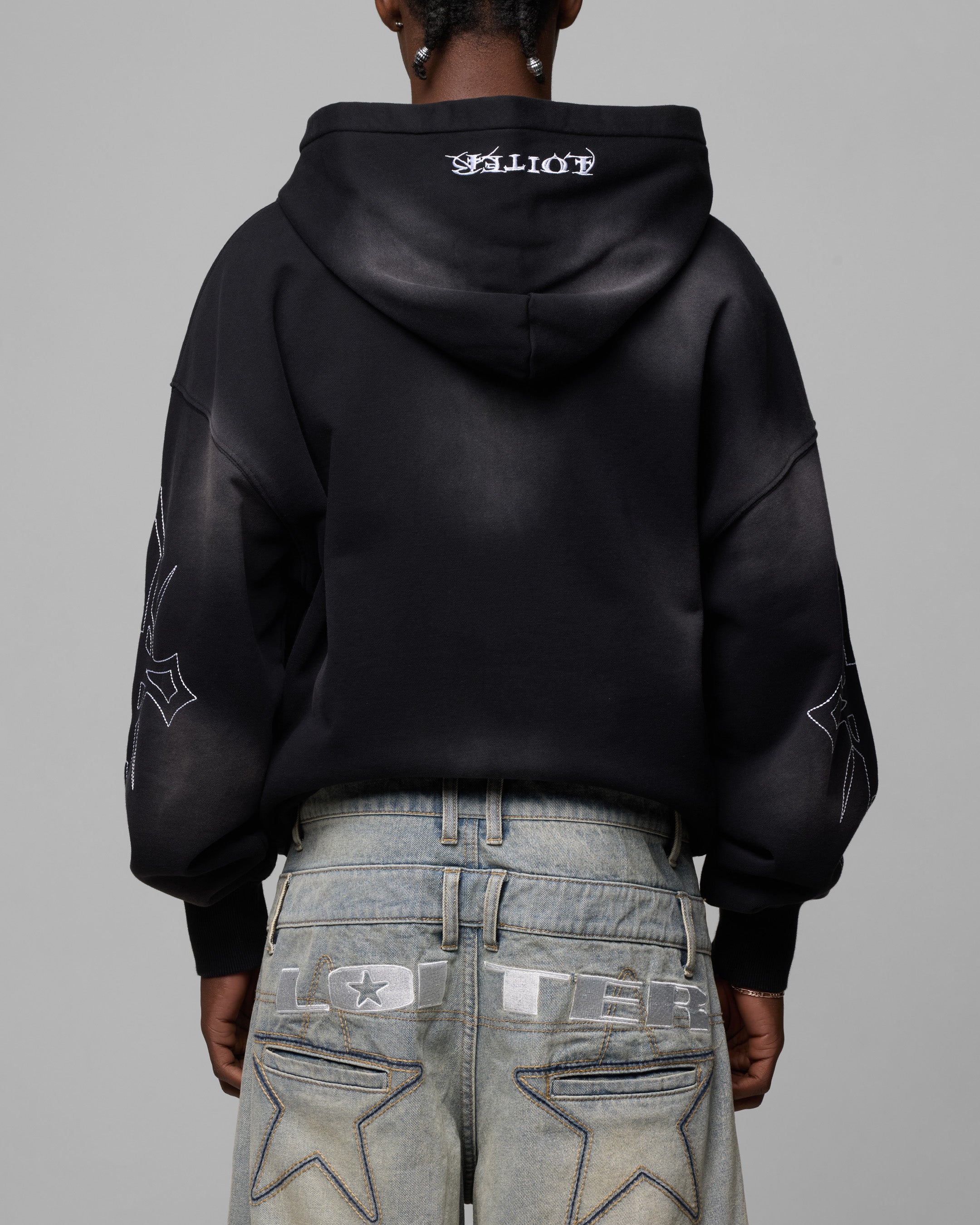 Loiter Atmosphere Full Zip Hoodie Vintage Black | Culture Kings US